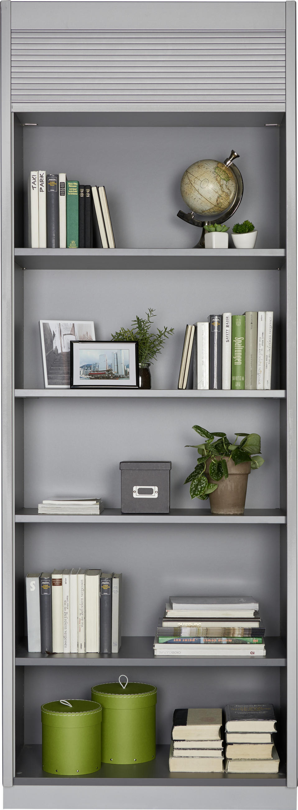 AKTENSCHRANK Graphitfarben, Alufarben  - Alufarben/Graphitfarben, KONVENTIONELL, Holzwerkstoff (80/215,6/42cm) - Venda