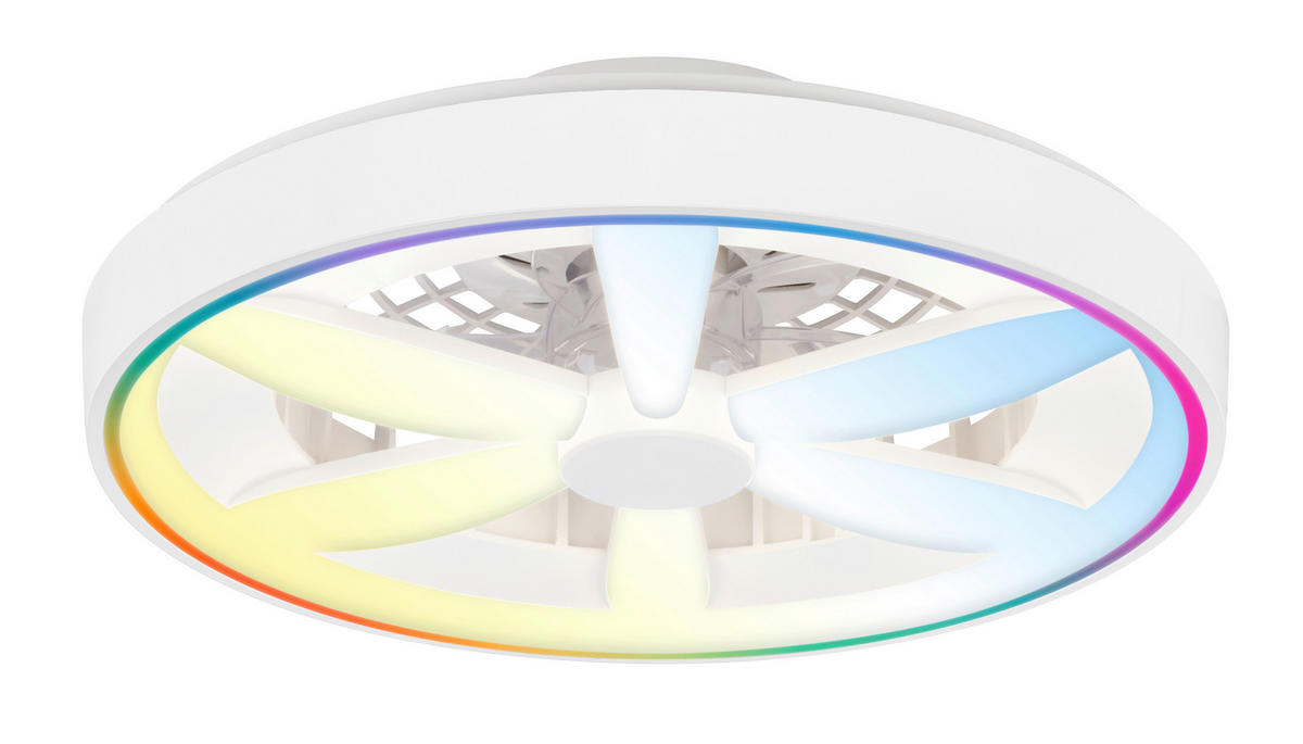 DECKENVENTILATOR 48./15 cm   - Weiß, Design, Kunststoff (48./15cm)