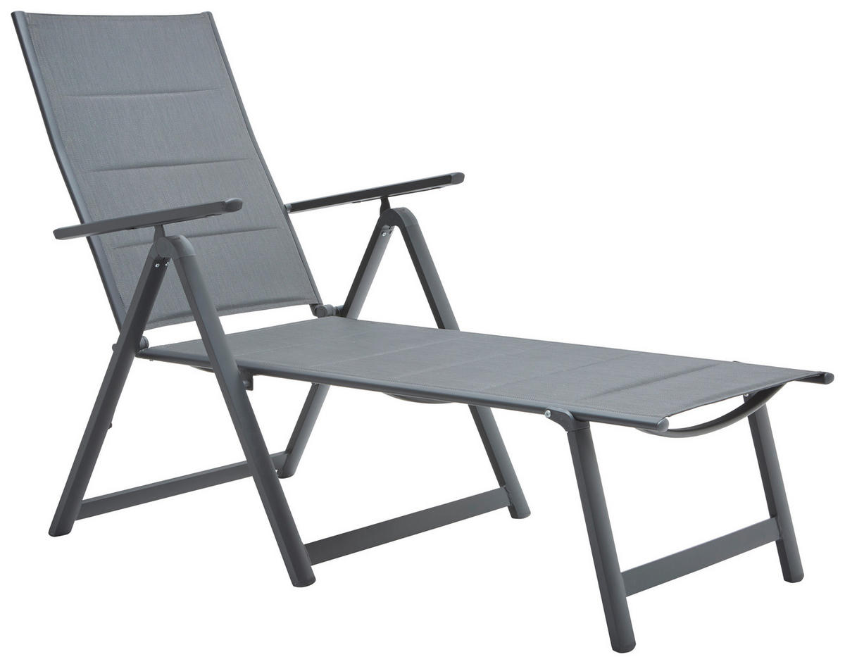 LEŽALJKA VRTNA  antracit, tamno siva  metal, tekstil      - tamno siva/antracit, Moderno, metal/tekstil (70/105/140cm) - Ambia Garden