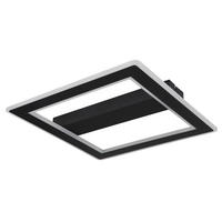 LED-DECKENLEUCHTE 30 W    45/45/5 cm  - Opal/Schwarz, Design, Kunststoff/Metall (45/45/5cm) - Globo