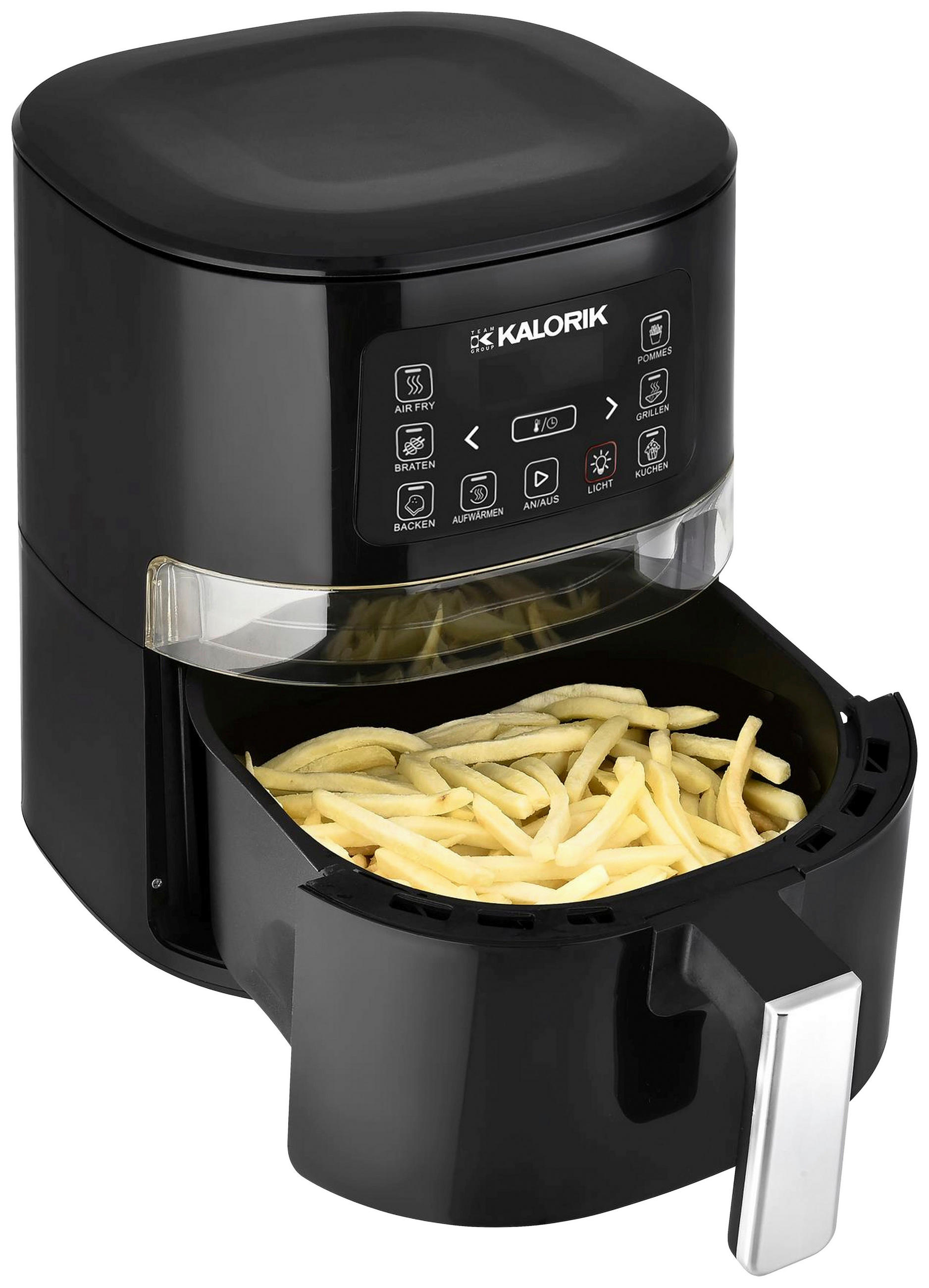 Thumbnail - HEIßLUFTFRITTEUSE, Schwarz, 4 L, 26.5x31x34.5 cm, Sichtfenster, wärmeisolierte Außenfläche, antihaftbeschichteter Innenb...