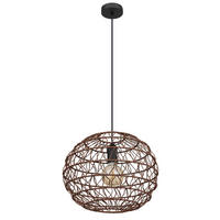 VISEČA SVETILKA        39/120 cm      E27 - črna/temno rjava, Natur, papir/kovina (39/120cm) - Globo