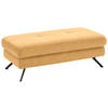 HOCKER in Textil Gelb  - Gelb/Schwarz, Design, Textil/Metall (130/47/65cm) - Beldomo System