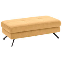 HOCKER in Textil Gelb  - Gelb/Schwarz, Design, Textil/Metall (130/47/65cm) - Beldomo System