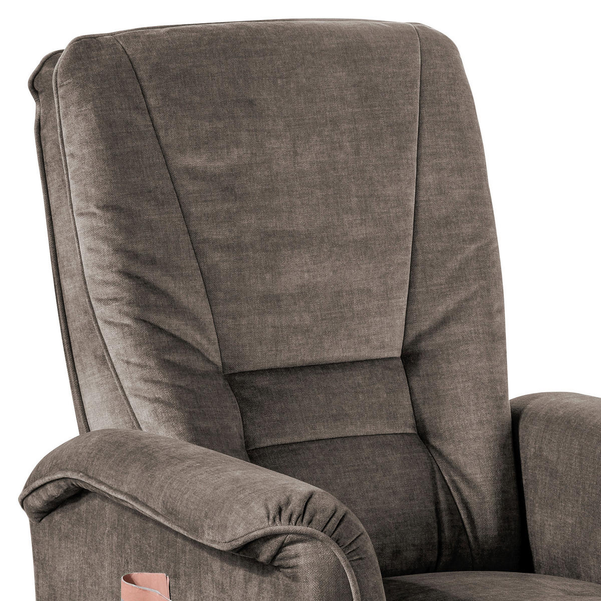 FERNSEHSESSEL in Velours Braun  - Schwarz/Braun, Design, Kunststoff/Textil (77/107/88cm) - Livetastic