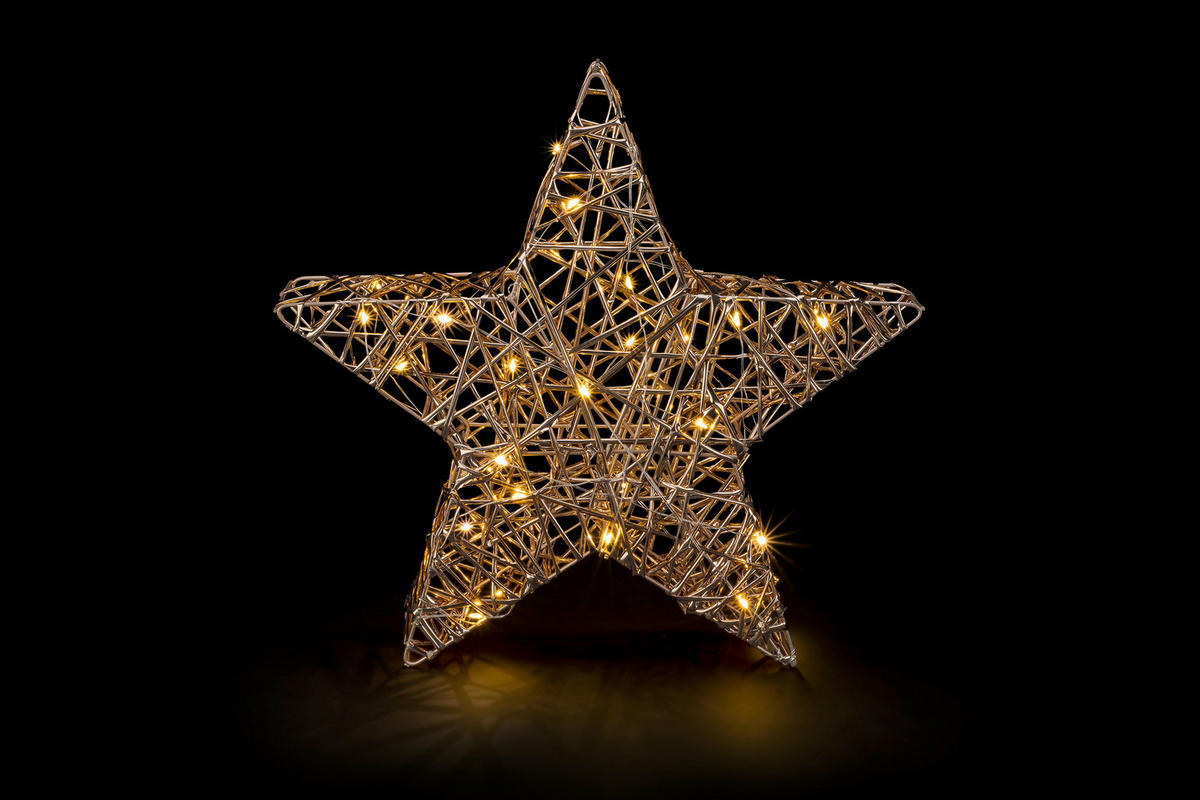 LED-DEKOLEUCHTE - Goldfarben, Basics, Kunststoff (35/6/34cm)