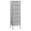 KOMMODE 40/138/42 cm  in Grau, Eichefarben  - Eichefarben/Alufarben, Trend, Holzwerkstoff/Kunststoff (40/138/42cm) - Stylife