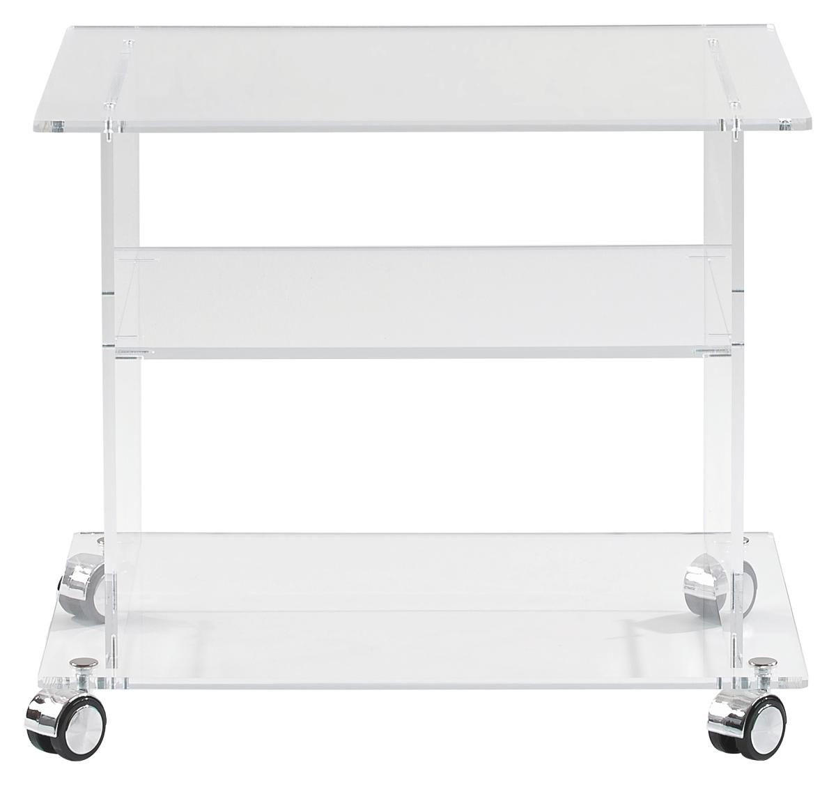 KOMODA POD TELEVIZI, čiré, 60/51/45 cm - čiré, Design, plast (60/51/45cm) - Xora