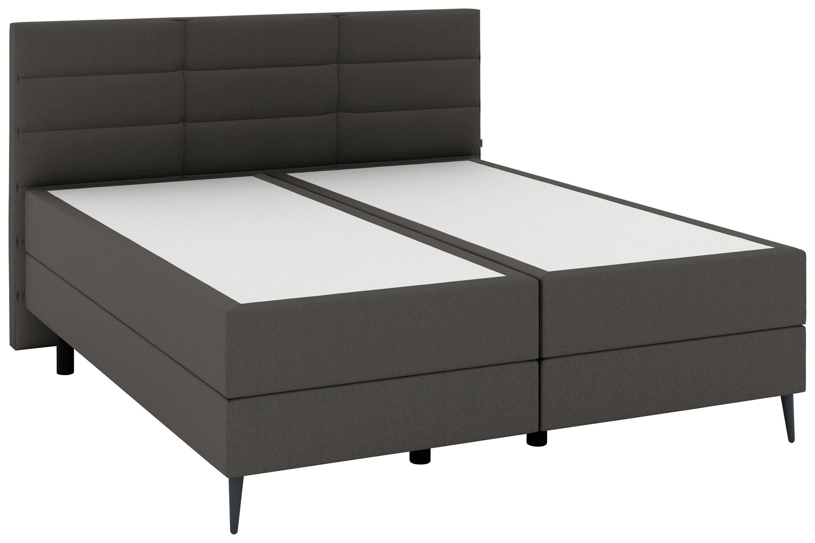 BOXSPRINGBETT 180/200 cm  in Dunkelgrau  - Dunkelgrau/Anthrazit, KONVENTIONELL, Holzwerkstoff/Kunststoff (180/200cm) - Musterring