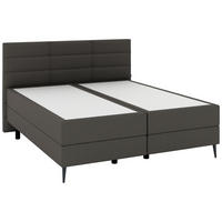 BOXSPRINGBETT 180/200 cm  in Dunkelgrau  - Dunkelgrau/Anthrazit, KONVENTIONELL, Holzwerkstoff/Kunststoff (180/200cm) - Musterring