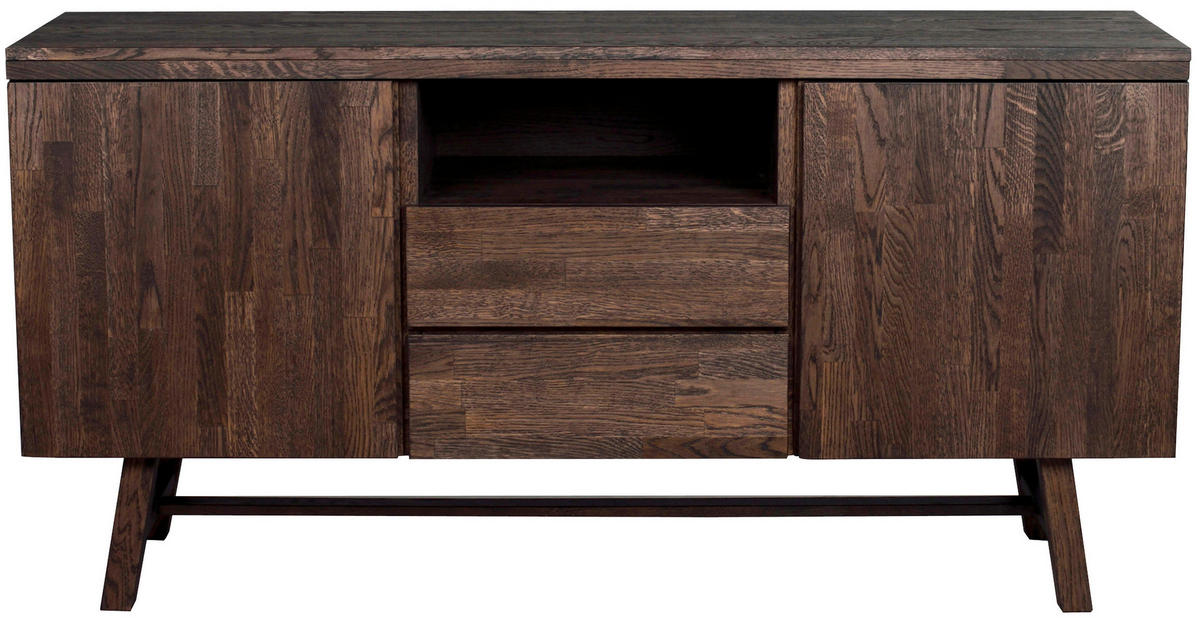 SIDEBOARD 160/80/45 cm  - mörkbrun, Klassisk, trä (160/80/45cm) - Rowico