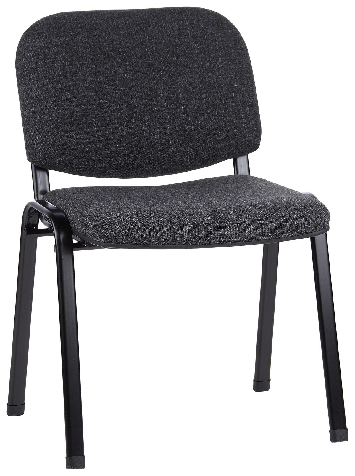 SADA KONFERENČNÍCH ŽIDLÍ 4 ks - černá/antracitová, Basics, kov/textil (58/84/48cm) - MID.YOU
