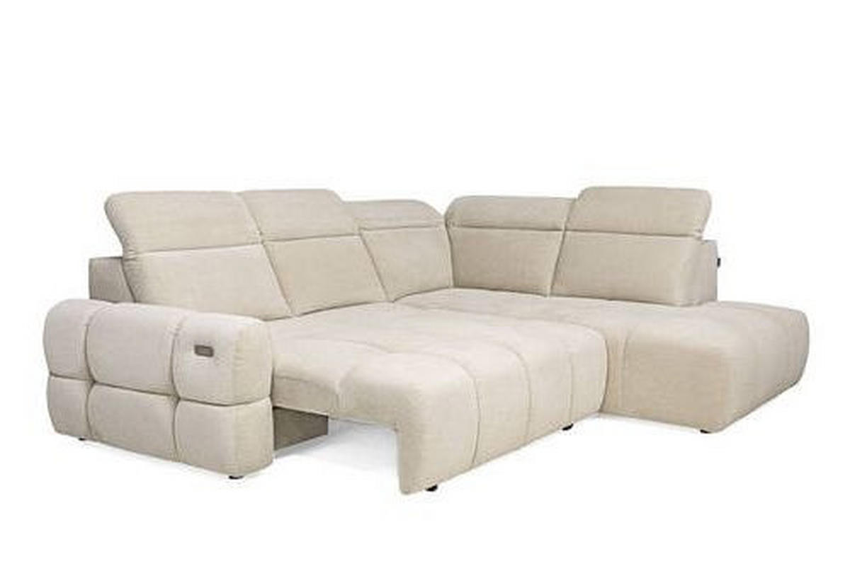 SAROKKANAPÉ textil bézs  - bézs, Modern, műanyag/textil (270/110/223cm) - Welnova