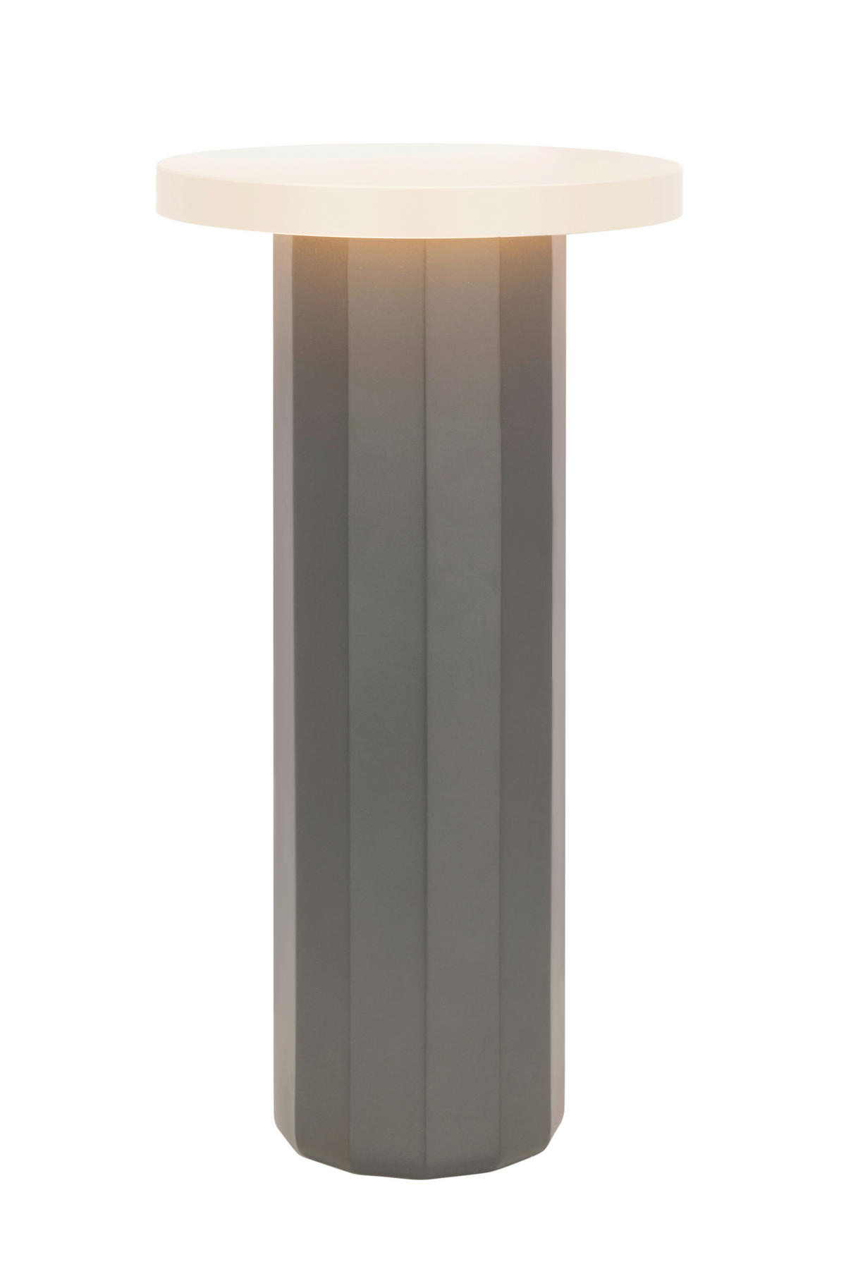 NABÍJATEĽNÁ STOLNÁ LAMPA, dotykový stmievač, 16/31,6 cm  - antracitová, Design, kov/kameň (16/31,6cm) - Dieter Knoll