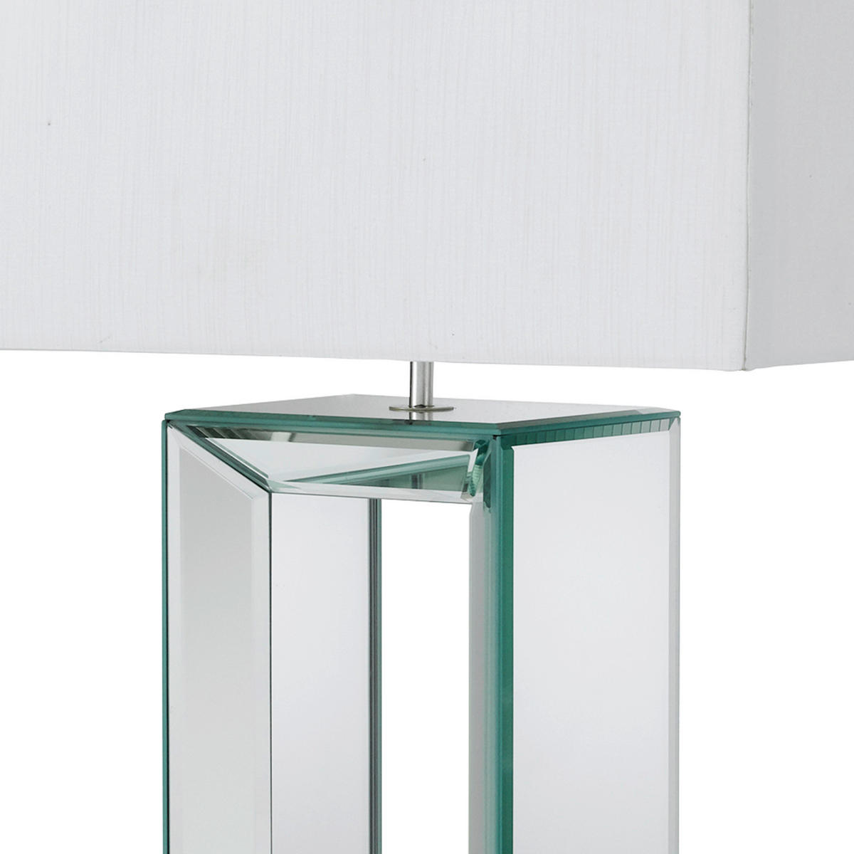 SVJETILJKA STOLNA Mirror  - bijela, Design, staklo/tekstil (38/25/58cm)