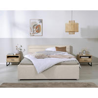 POLSTERBETT Bettkasten, Lattenrost, Matratze Naturfarben 160/200 cm  - Naturfarben, MODERN, Holz/Kunststoff (160/200cm) - MID.YOU