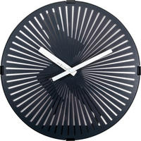 WANDUHR Schwarz 30,5/30,5/5 cm  - Schwarz, Basics, Kunststoff (30,5/30,5/5cm) - Nextime
