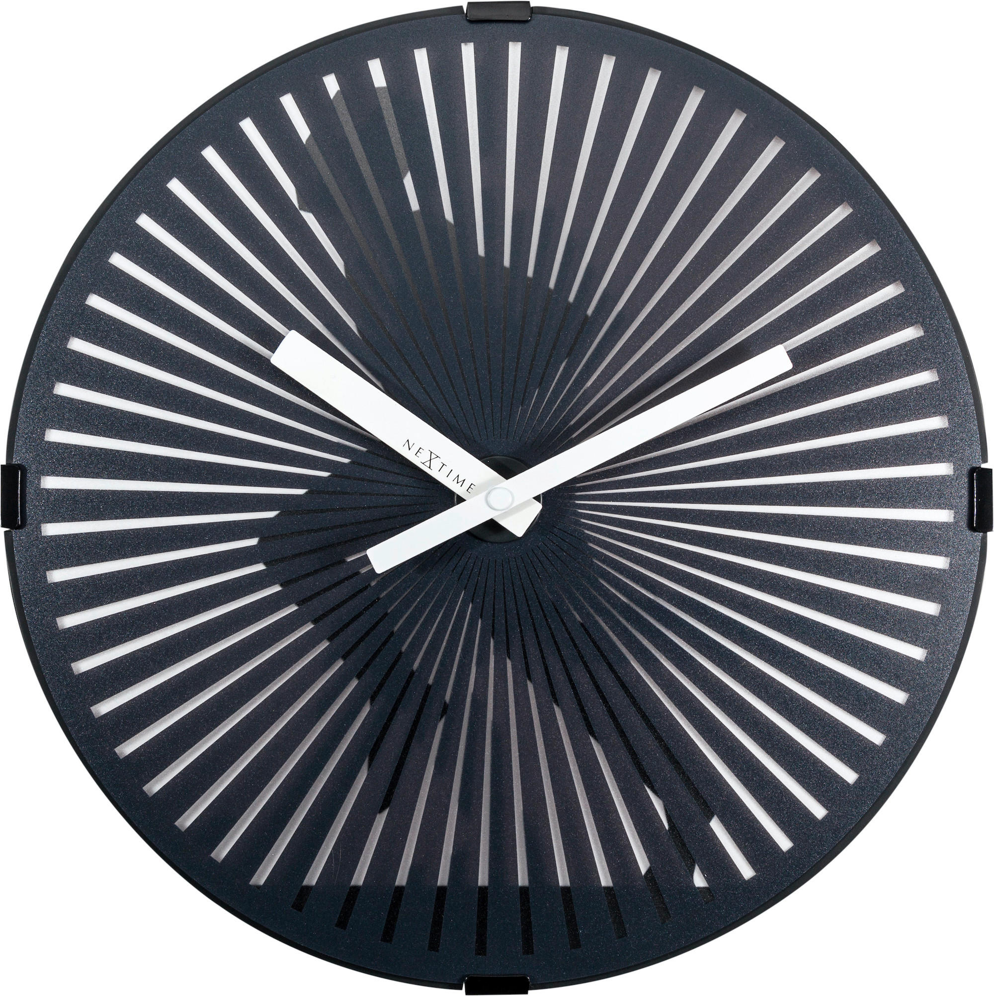 Nextime Wanduhr Schwarz 30.5x30.5x5 cm