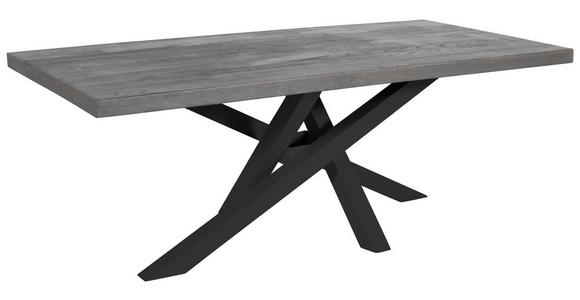 TISCHPLATTE - Eiche dunkel/Dunkelgrau, Design, Holz (180/90/5cm) - Landscape