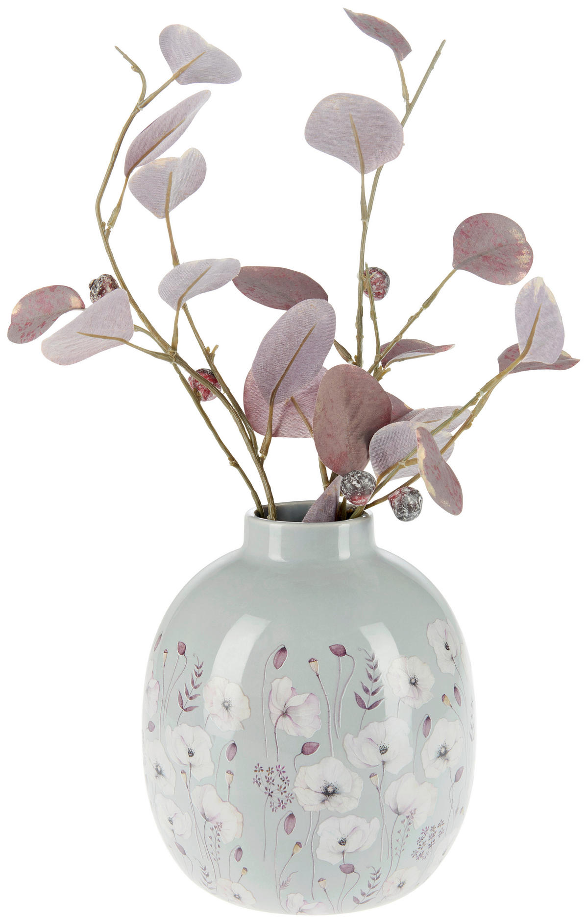 VAS 17 cm  - lila/vit, Trend, keramik (15/17cm)