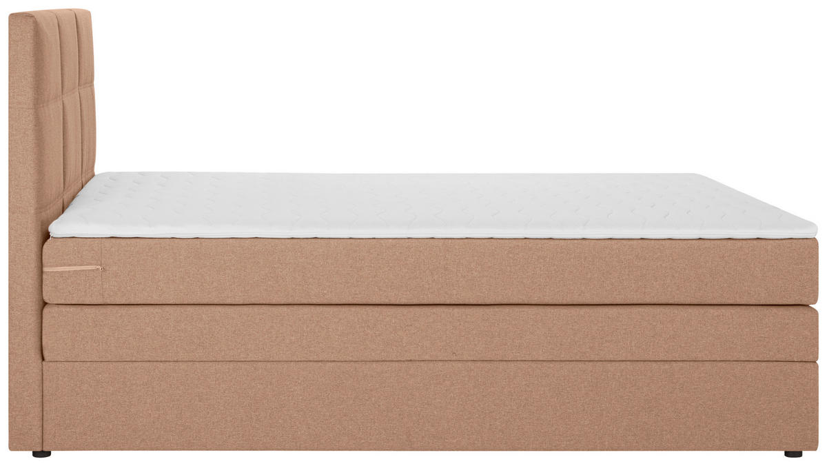 BOXSPRINGBETT 140/200 cm,  in Orange  - Schwarz/Orange, Design, Kunststoff/Textil (140/200cm) - Welnova