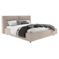 POLSTERBETT 180/200 cm  Sandfarben  - Sandfarben/Schwarz, Design, Kunststoff/Textil (180/200cm) - Lomoco