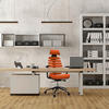 DREHSTUHL Flachgewebe Orange, Schwarz  - Alufarben/Schwarz, MODERN, Kunststoff/Textil (65/131/53cm) - MID.YOU