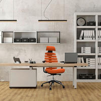 DREHSTUHL Flachgewebe Orange, Schwarz  - Alufarben/Schwarz, MODERN, Kunststoff/Textil (65/131/53cm) - MID.YOU
