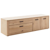 Comodă Joasă 194/56/50 cm  - culoare lemn stejar/antracit, Konventionell, metal/lemn (194/56/50cm) - Linea Natura