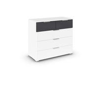 KOMMODE 93/81/42 cm  in Weiss, Dunkelgrau  - Weiss/Dunkelgrau, Modern, Holzwerkstoff/Metall (93/81/42cm) - Boxxx