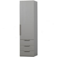 DREHTÜRENSCHRANK 55/210/58 cm 1-türig Grau  - Grau, Design, Holz (55/210/58cm) - Livetastic