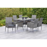 GARTENSET 13-teilig  - Grau, MODERN, Kunststoff/Metall - Gardenson