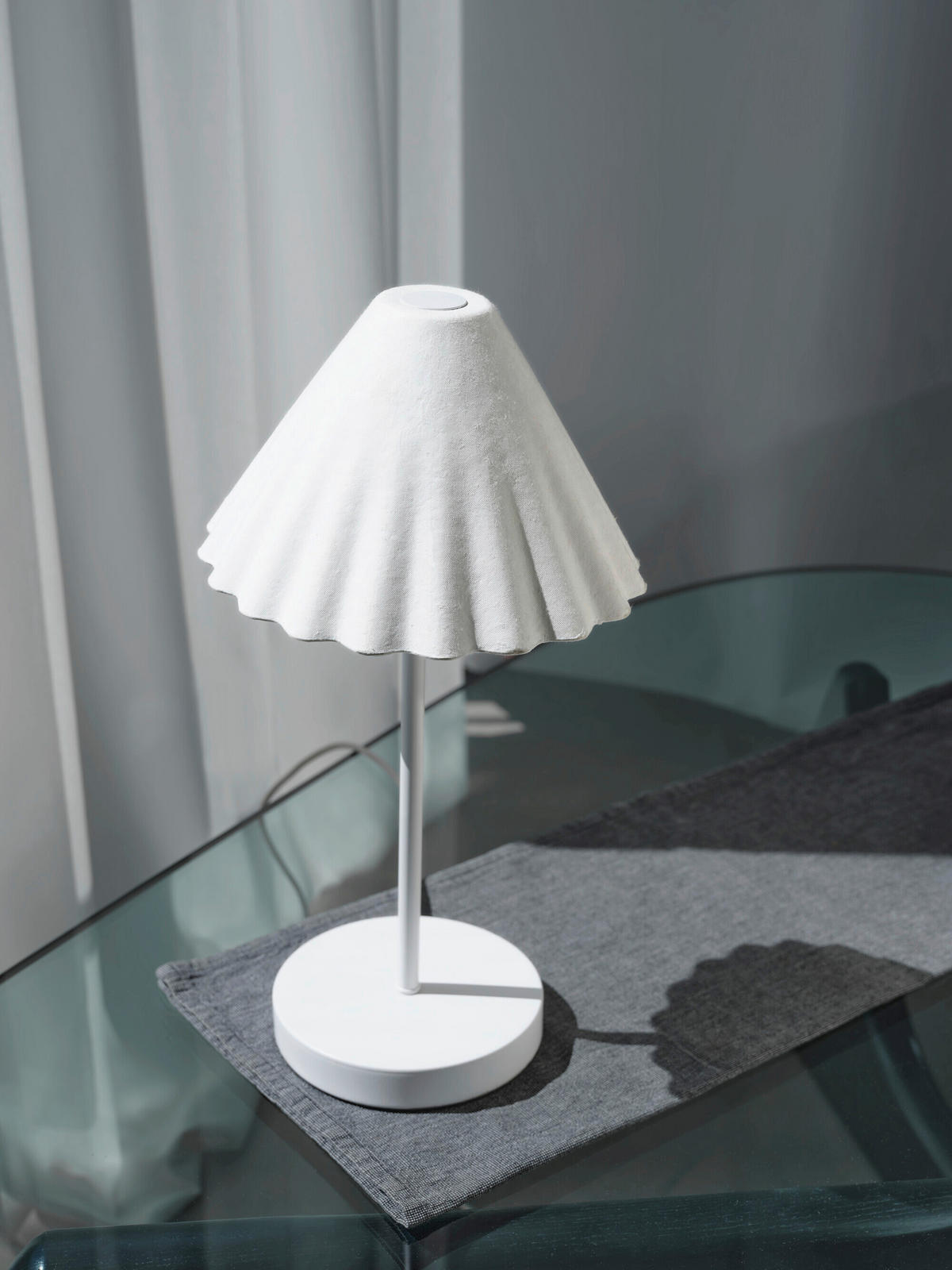 TISCHLEUCHTE 21.8/41.5 cm   - Weiß/Hellgrün, Basics, Papier/Metall (21.8/41.5cm) - Osram