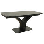 ESSTISCH 180-260/90/76 cm  Metall, Glas, Keramik ausziehbar rechteckig Schwarz  - Schwarz, Design, Glas/Keramik (180-260/90/76cm) - Novel