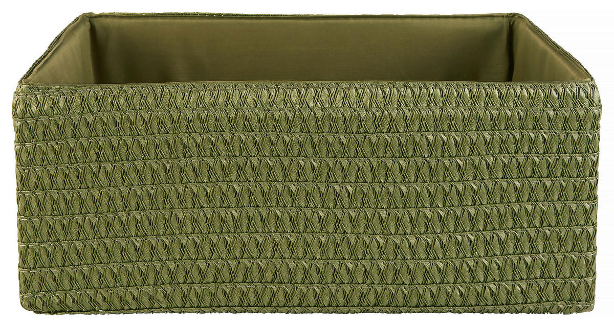 REGALKORB  - Dunkelgrün/Grün, Basics, Kunststoff/Textil (36/26/16cm) - Landscape