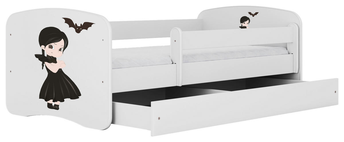 KINDER-/JUNIORBETT 80/160 cm  in Weiß  - Birkefarben/Weiß, MODERN, Holz/Holzwerkstoff (80/160cm) - MID.YOU