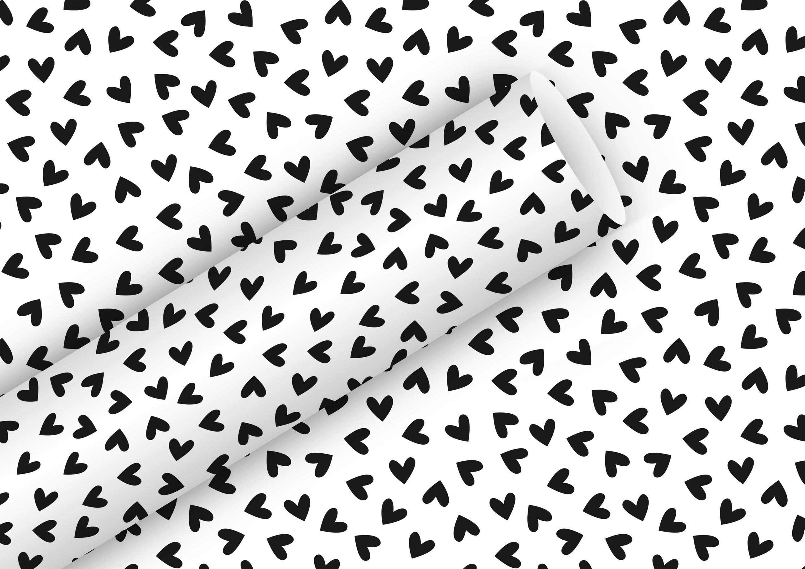 GESCHENKPAPIER  - Schwarz, Basics, Papier (5/70cm)