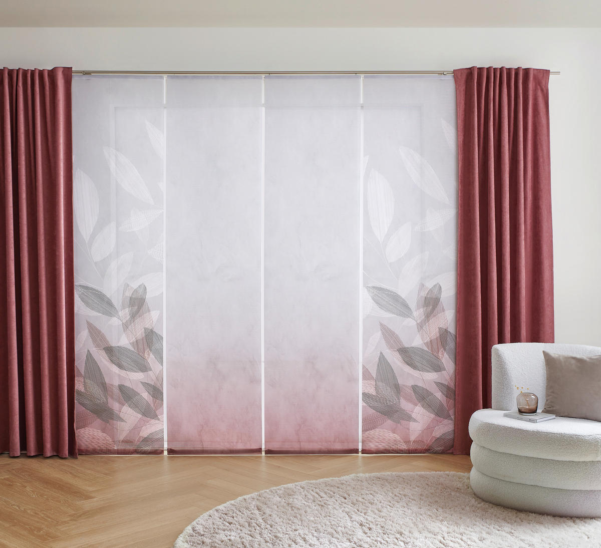 KONČANA ZAVESA  neprosojno   140/245 cm  - sivovijolična, Konvencionalno, tekstil (140/245cm) - Esposa