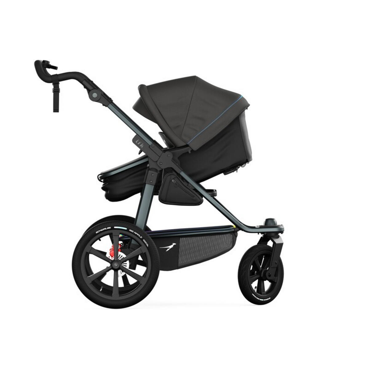 KOMBIKINDERWAGEN TFK Pro  - Anthrazit/Olivgrün, Basics, Textil/Metall (66/118/110cm) - TFK