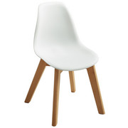 KINDERSTUHL Buche massiv Weiß, Buchefarben - Buchefarben/Weiß, Design, Holz/Kunststoff (30,5/57/36cm) - Carryhome