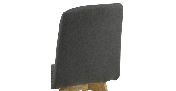 STUHL in Webstoff Textil - Eichefarben/Anthrazit, Design, Holz/Textil (42/90/43cm) - Carryhome