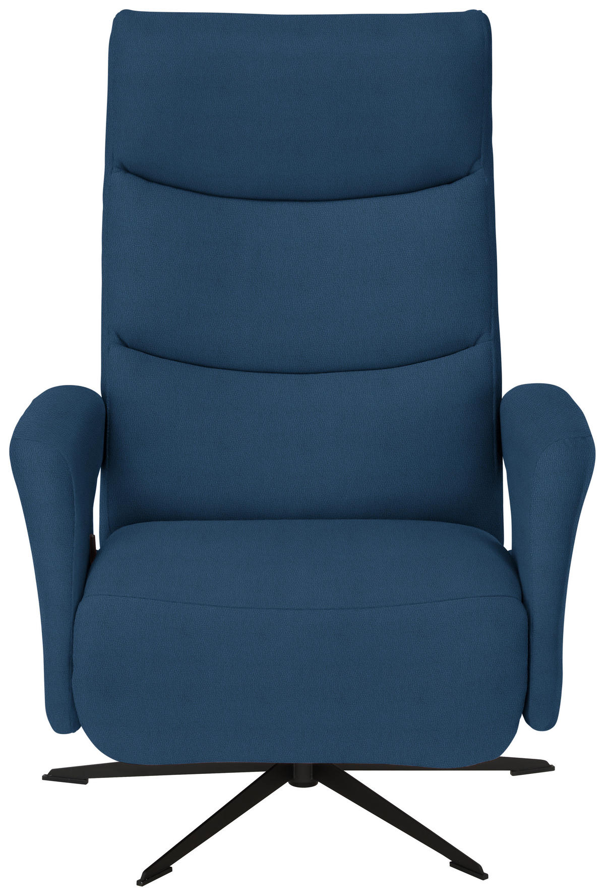RELAXSESSEL Mikrofaser Relaxfunktion    - Schwarz/Dunkelblau, Design, Textil/Metall (75/106/89cm) - Welnova