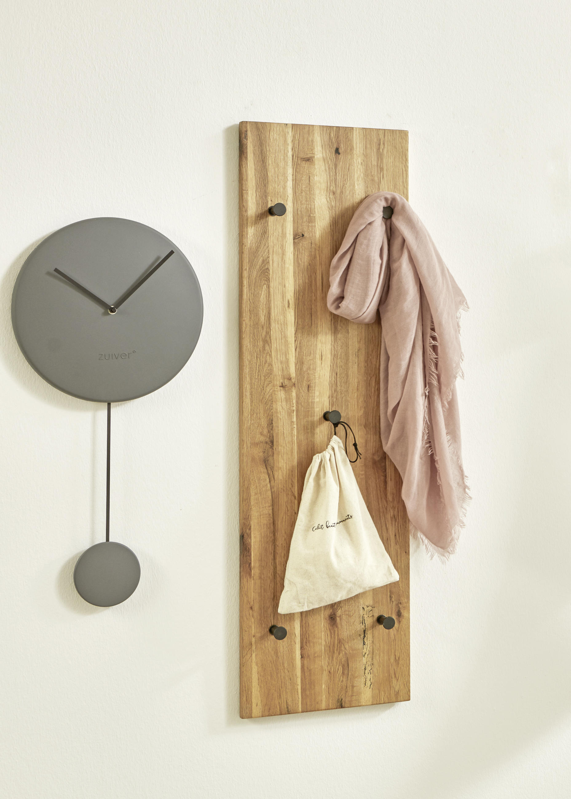 GARDEROBENPANEEL  in 30/100/6 cm  - Eichefarben/Schwarz, Design, Holz/Metall (30/100/6cm)
