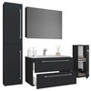 BADEZIMMER  in 147 cm  - Weiss/Schwarz, Modern, Keramik/Holzwerkstoff (147cm) - MID.YOU