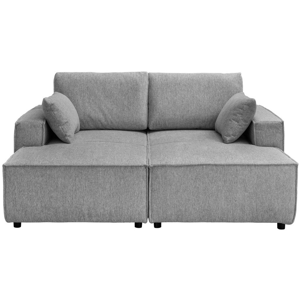 Thumbnail - Livetastic Bigsofa, Silber, Textil, Uni, 4-Sitzer, Füllung: Schaumstoff, 188x86x154 cm, Made in EU, Rücken echt, Wohnzim...