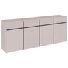SIDEBOARD  200/79,6/39,8 cm 4 Schublade(n)  - Kaschmir/Schwarz, Design, Holzwerkstoff/Kunststoff (200/79,6/39,8cm) - Xora