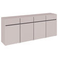 SIDEBOARD  200/79,6/39,8 cm 4 Schublade(n)  - Kaschmir/Schwarz, Design, Holzwerkstoff/Kunststoff (200/79,6/39,8cm) - Xora