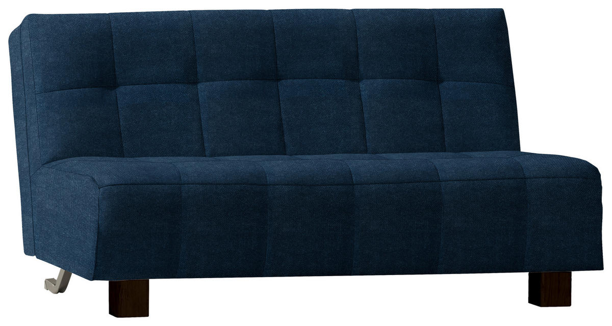 SCHLAFSOFA Dunkelblau  - Schwarz/Dunkelblau, Design, Textil/Metall (165/92/102cm) - Novel