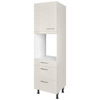 GERÄTEUMBAUSCHRANK 60/216,6/58 cm  Hellgrau  - Edelstahlfarben/Hellgrau, Modern, Holzwerkstoff/Metall (60/216,6/58cm) - Nobilia