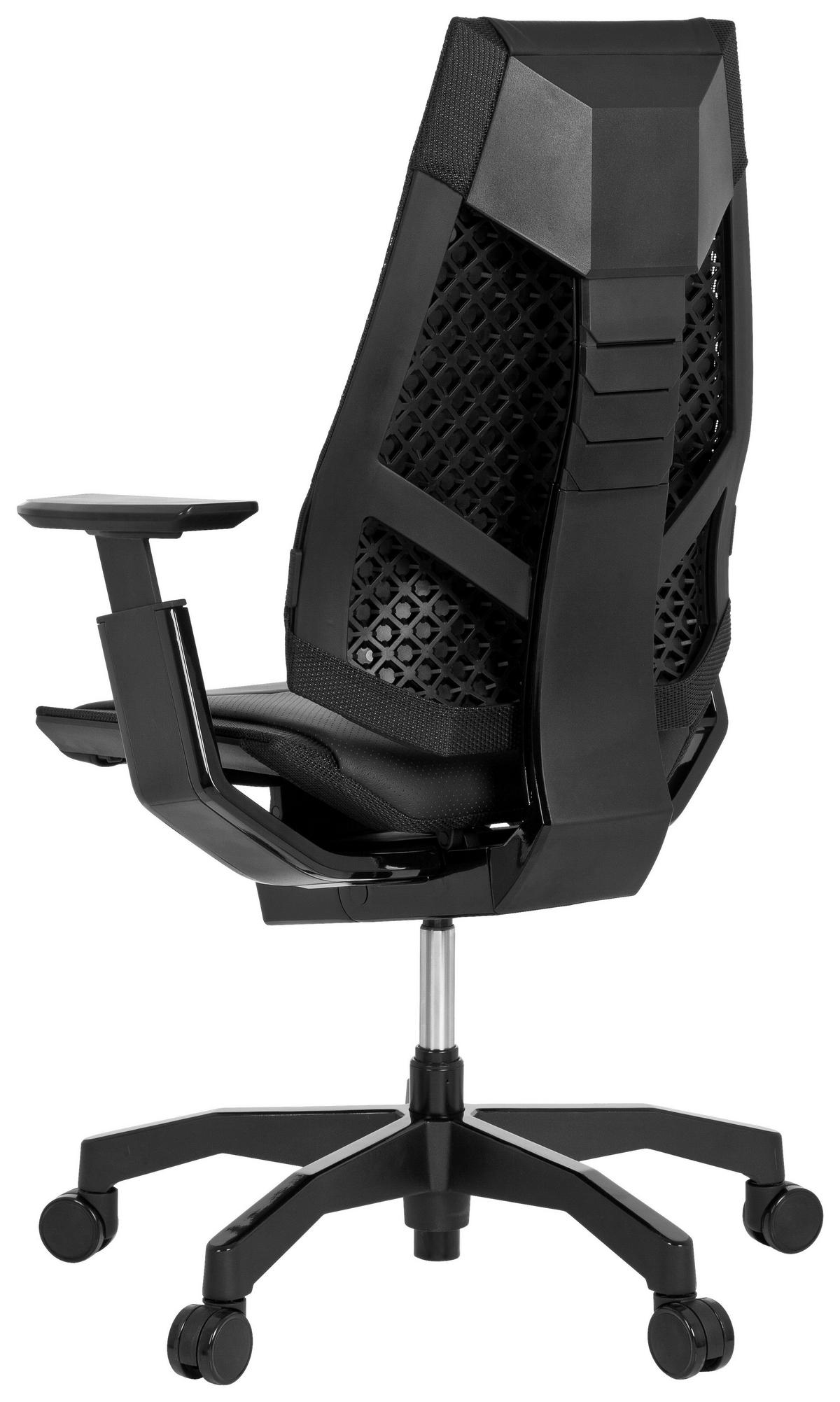 DREHSTUHL Schwarz  - Schwarz, MODERN, Leder/Kunststoff (57/119/46cm) - MID.YOU